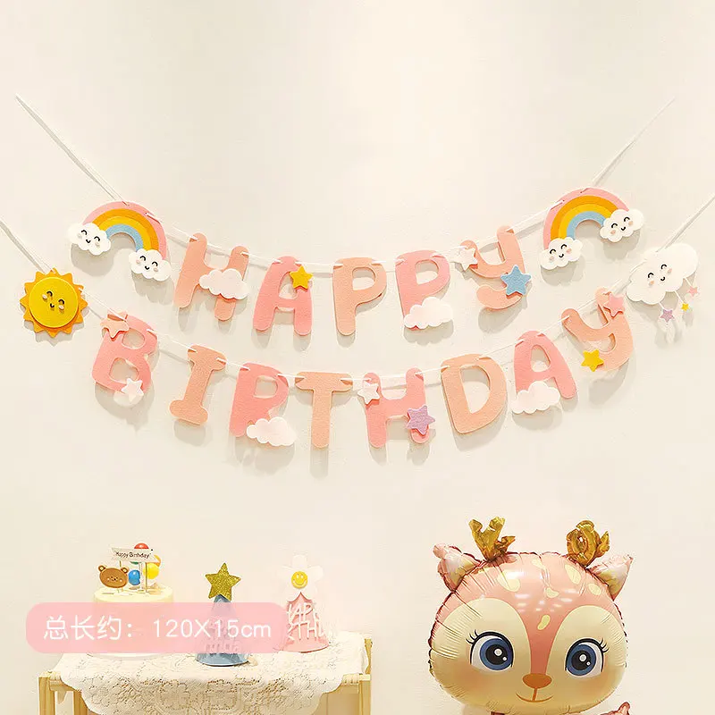 Радужная гирлянда с облаками для 1-го дня рождения алина егорова солнце над облаками