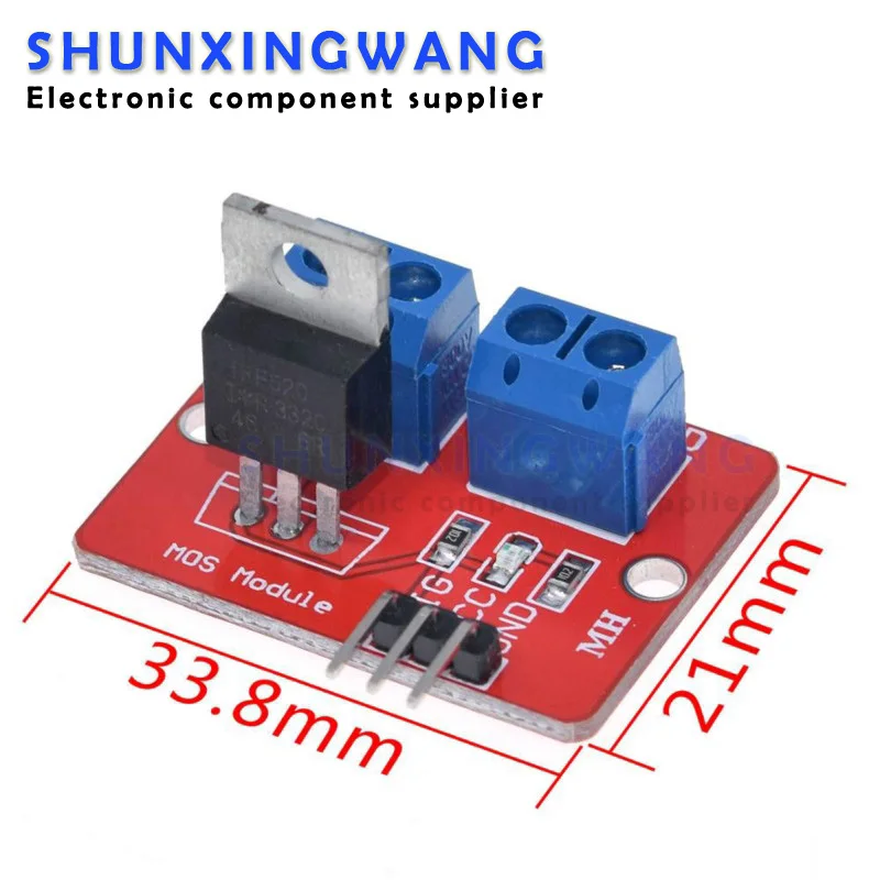 5 шт. 0-24 В верхняя кнопка MOSFET IRF520 модуль драйвера MOS (art.: 3920d0a0c8ca8) - 3920d0a0c8ca8