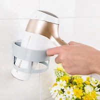 hair dryer holder wall mounted punch free hanging plastic storage rack shelves on the organizer for bathroom toilets accessory