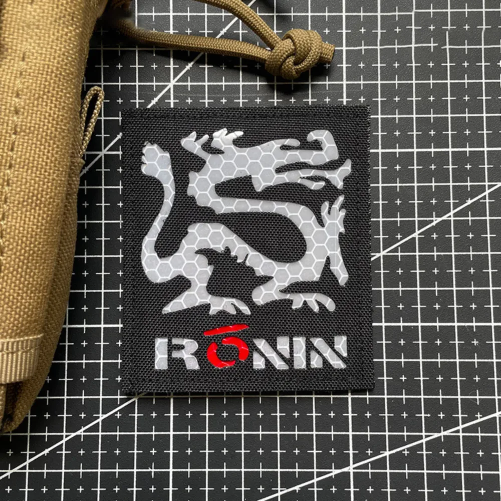 

Ronin Dragon Patches for Clothing Tactical Patch Reflection Morale Badge on Backpack Military Applique Hook and Loop Armband