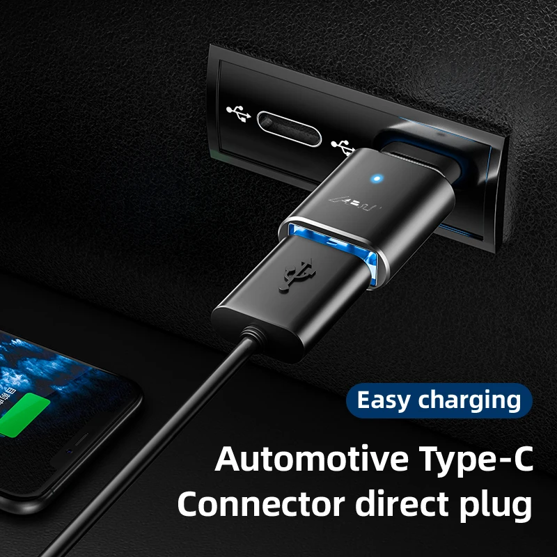 Автомобильный конвертер с логотипом USB в Type-C Mini 3.0 USB-адаптер для телефона