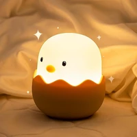 led baby night light cute egg soft silicone bedside lamp rechargeable bedroom birthday gift for kid children girl free shipping