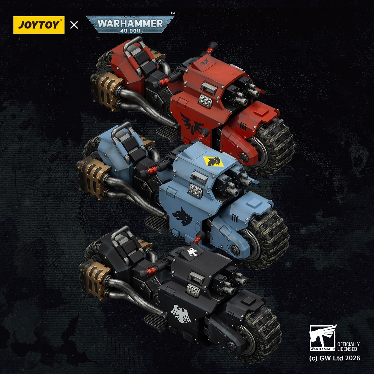 В НАЛИЧИИ JOYTOY Warhammer 40K 118 Фигурка-модель боевого мотоцикла Raider с двойными пулевыми ружьями, аниме-фигурки, игрушки (art.: 3920cbbd87a41) - 3920cbbd87a41