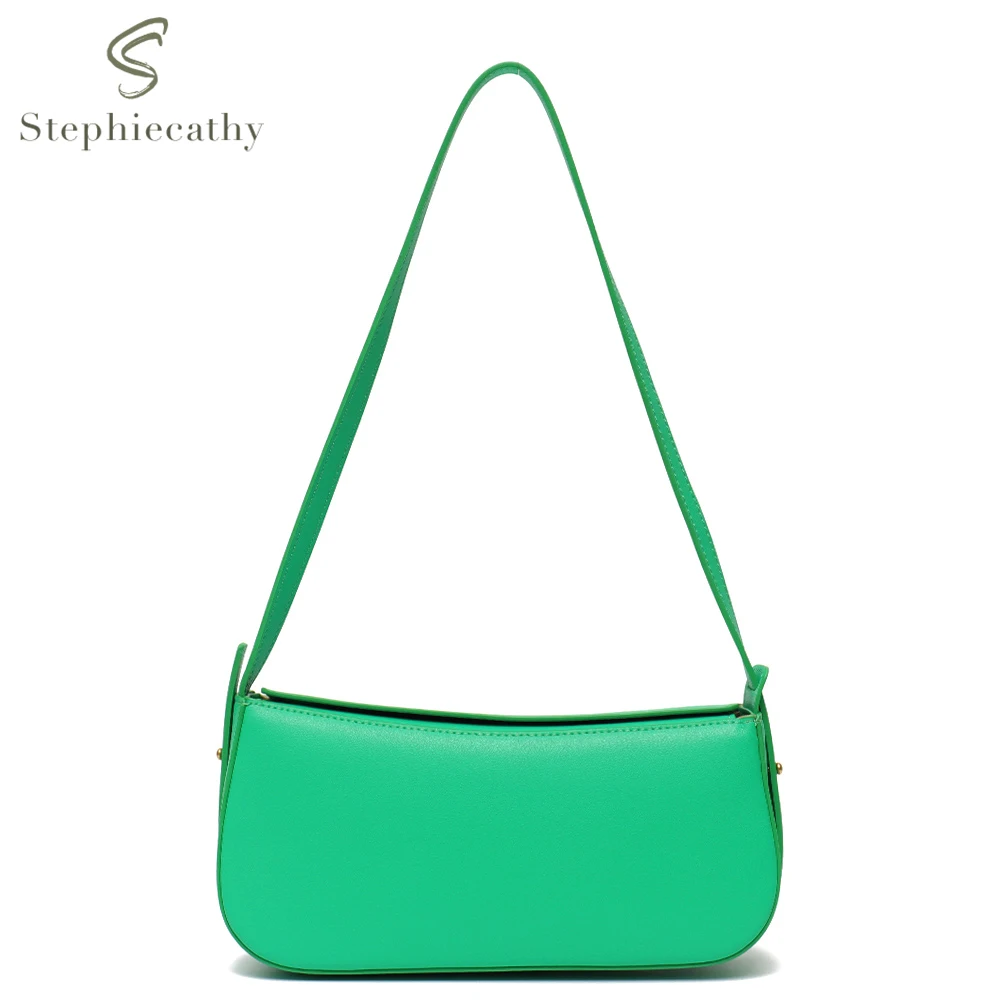 SC Fashion Minimalist Design Women Genuine Leather Shoulder Bags 2023 Casual Daily Solid Color Underarm Purse Crossbody Handbags