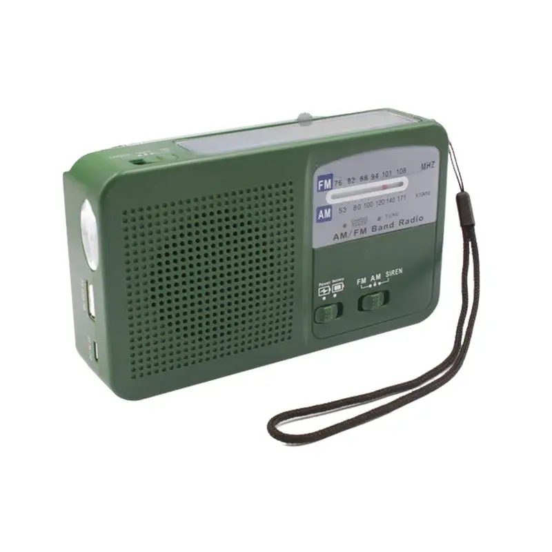 

Аварийное радио на солнечной батарее с ручным управлением, аварийное радио на солнечной батарее для выживания на природе, кемпинга, пешего ...