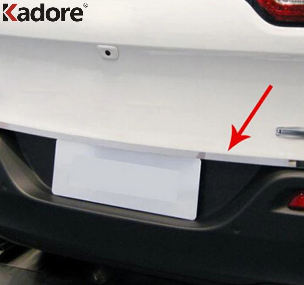 

Для Jeep Cherokee 2014, 2015, крышка заднего багажника, молдинговое украшение, протектор задних ворот, отделка, автомобильные аксессуары, нержавеющая ...