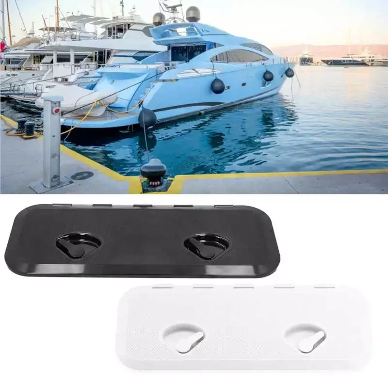 Deck Access Hatch Inspection Cover Hinged Lid Anti-UV with Lock for Marine Boat 24 x 9.5in enlarge