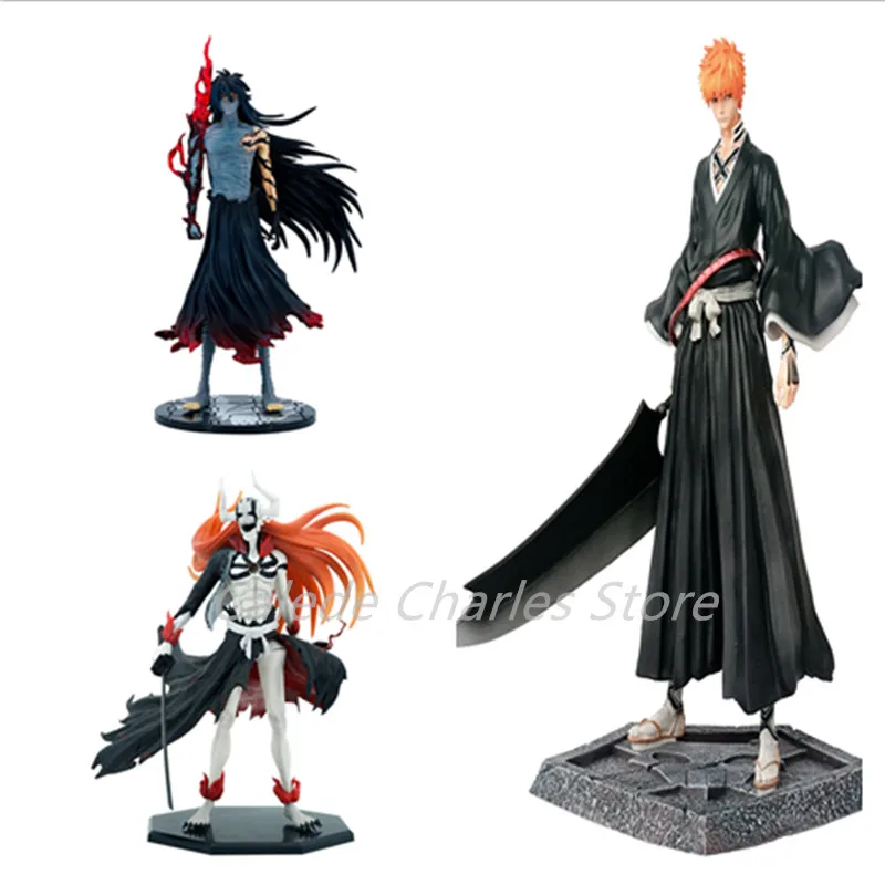

30cm Bleach Flyleaf Kurosaki Ichigo Anime Figure Ichigo Kurosaki Double Head Hands Action Figurine Pvc Collectible Statue Model