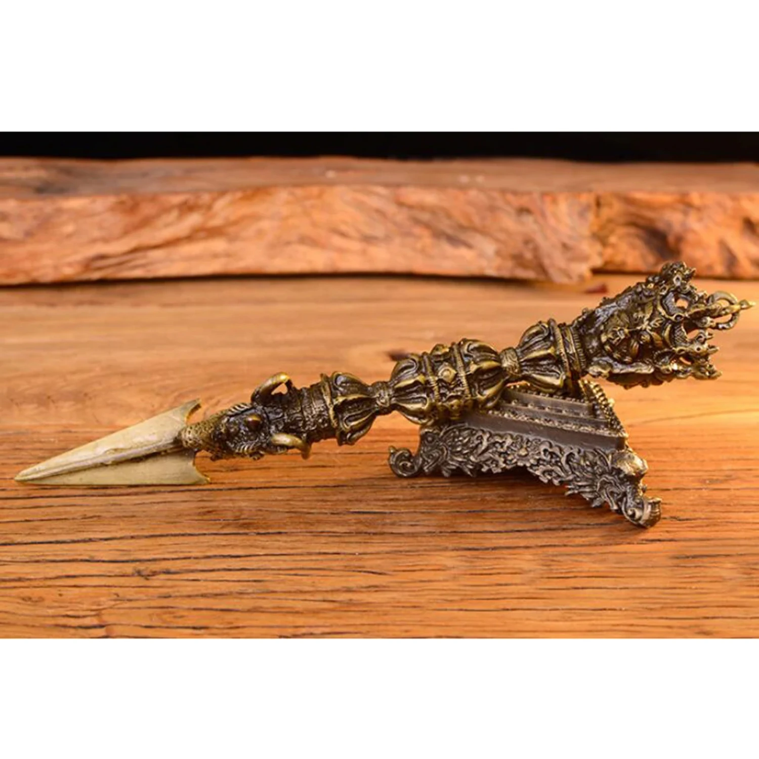 Очень большой тибетский ритумный фурба ручной работы 8 6 дюйма с основанием