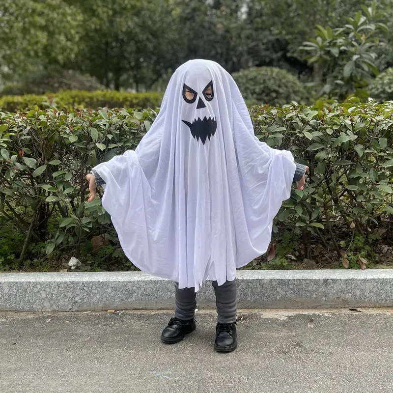 

Halloween White Cloak Ghost Festival Horror White Ghost Children's Performance Clothing