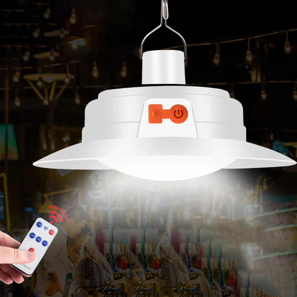 

Rechargeable LED Camping Lantern with Hook High Power Multi-use Solar Energy Tent Lights Night Market Emergency Lamp