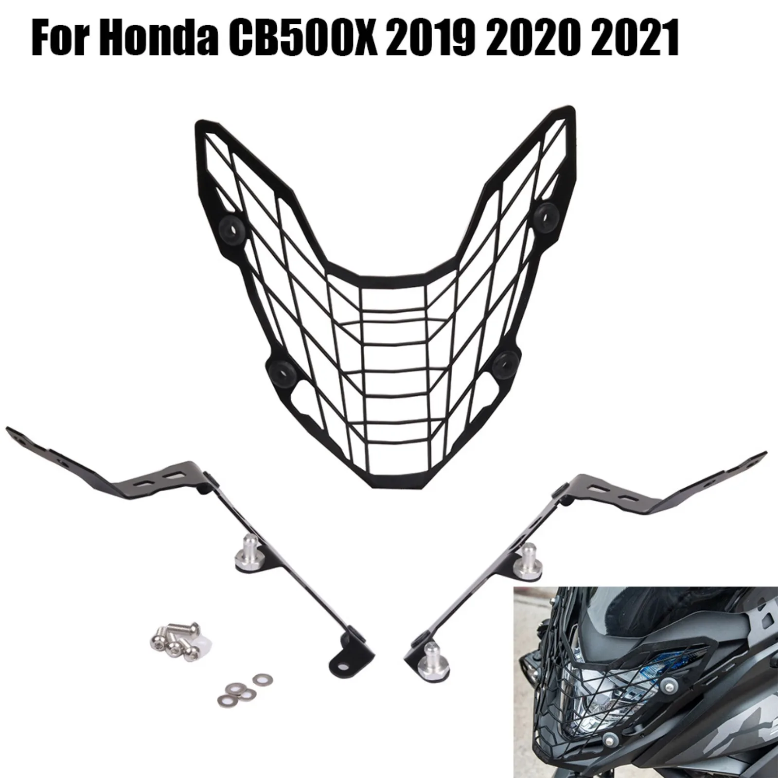 Защитная крышка для фар подходит Honda CB400X CB500X 2020 2021 2022 алюминиевый черный