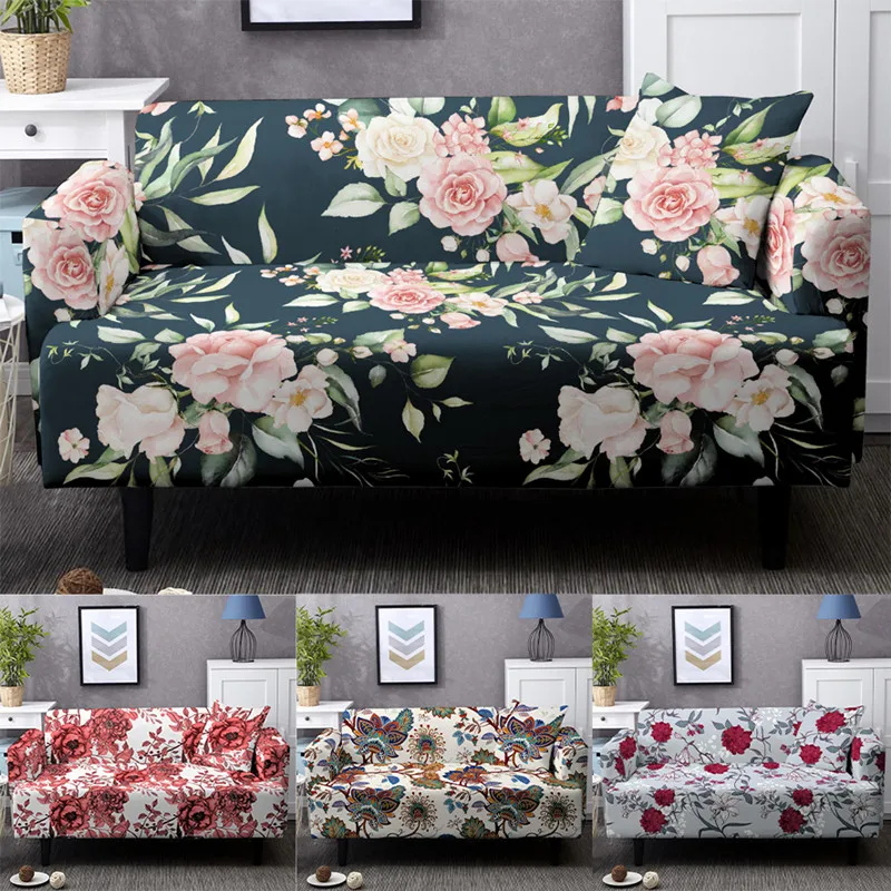 

Эластичный чехол для дивана, 1/2/3/4-местного дивана с цветочным принтом