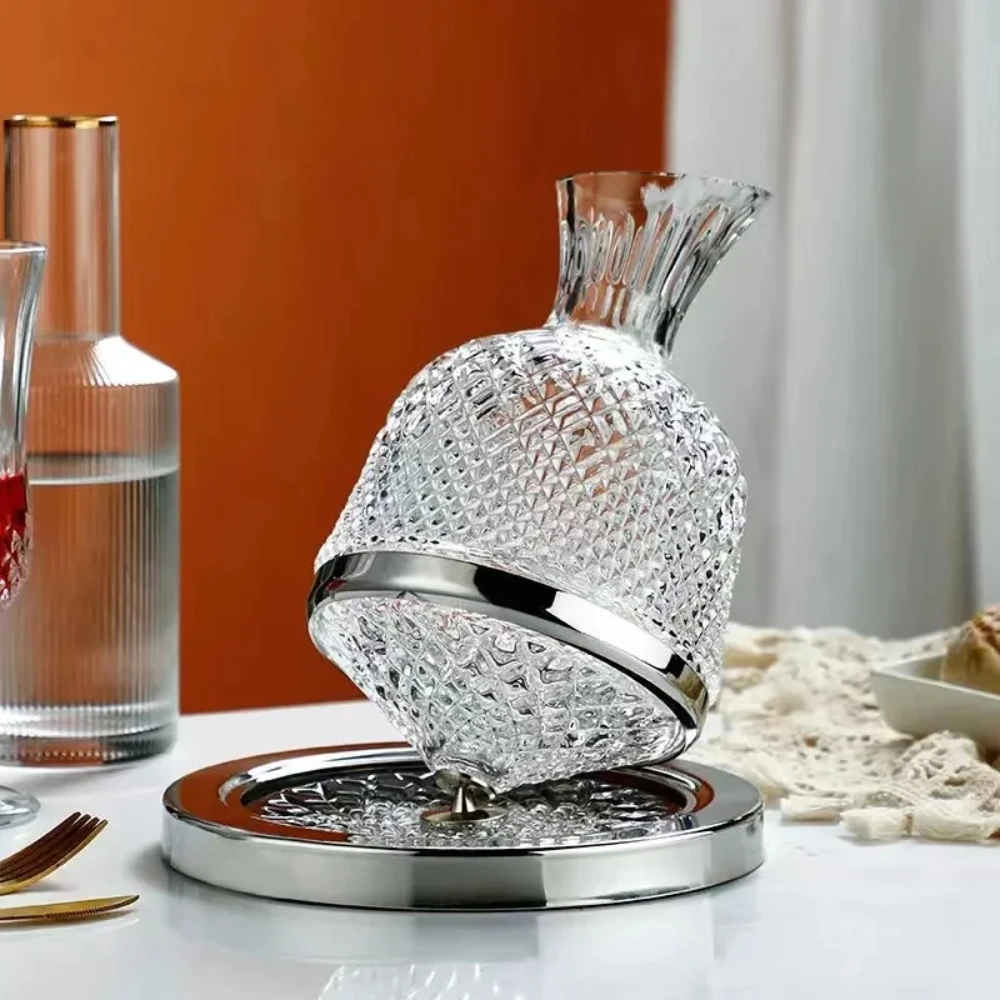Вращающийся на 360 градусов хрустальный графин для вина роскошный 1500 мл