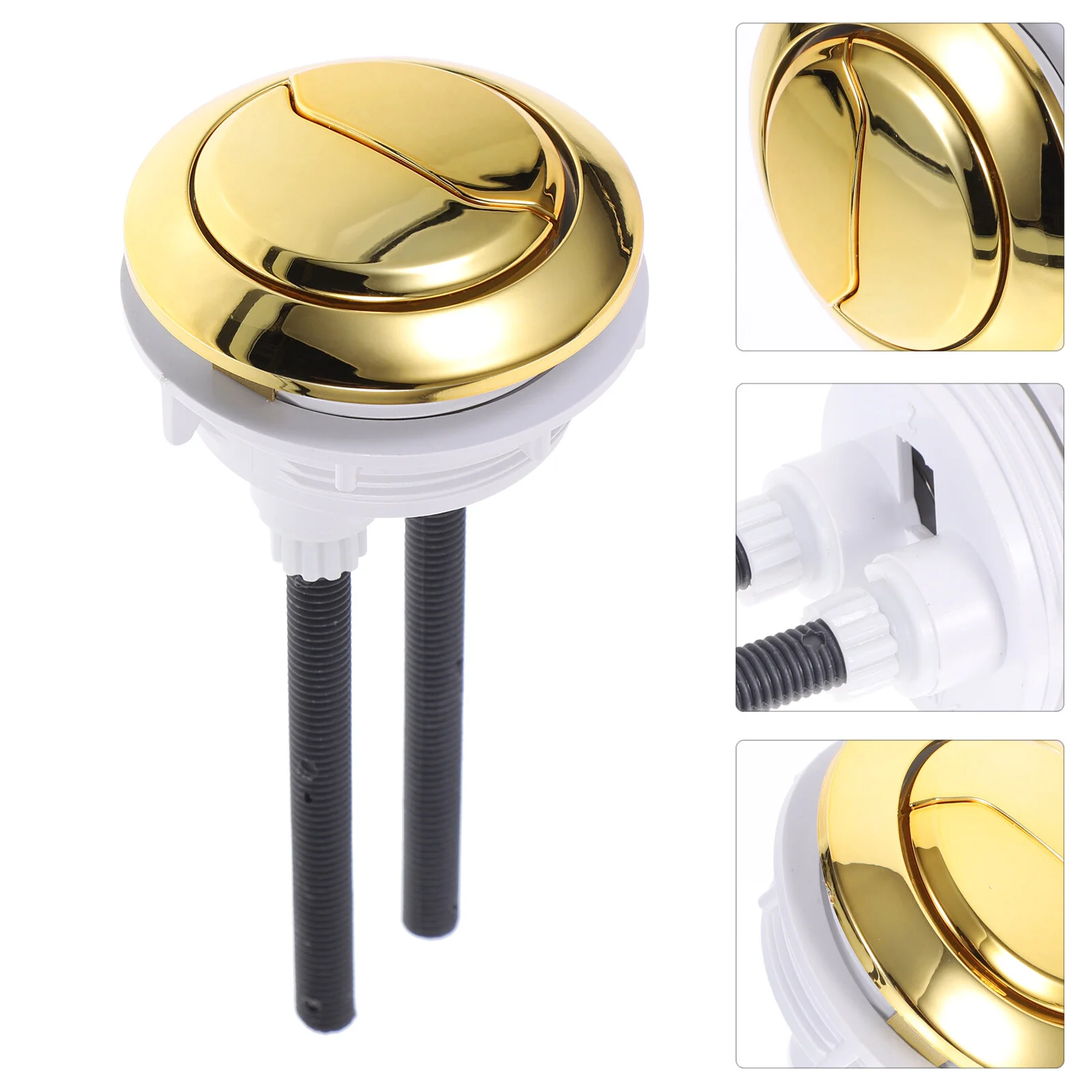 

Old Fashioned Kit Button Valve Dual Flush Toilet Water Tank Handle Replacement Push Abs Repairing Plastic
