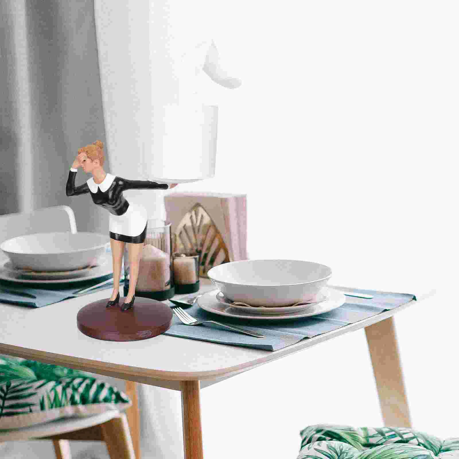 

Cabinet Paper Towel Holder Household Rack Home Tissue Stylish Decorative Resin Creative Style Vertical