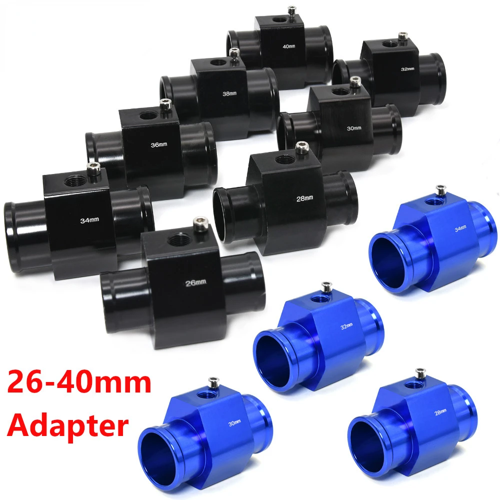 

28 30 32 34 36 38 40mm Water Temp Gauge Radiator Temperature Joint Pipe Sensor Hose Adapter Aluminium For Car Truck Gauges