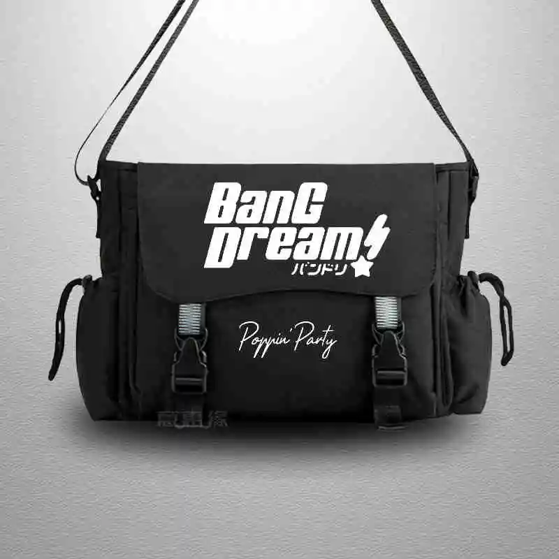 Аниме BanG Dream Roselia Bangdream для мужчин и женщин черная сумка на плечо школьная хранения