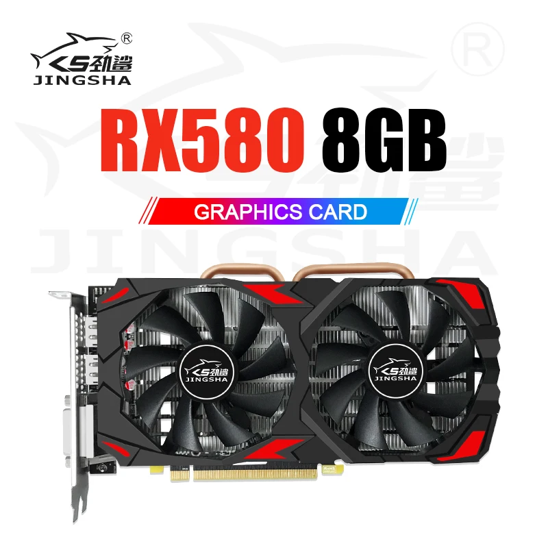 JINGSHA новая видеокарта RX 580 8 Гб GPU 128Bit GDDR5 графические карты для майнинга NVIDIA VGA Geforce