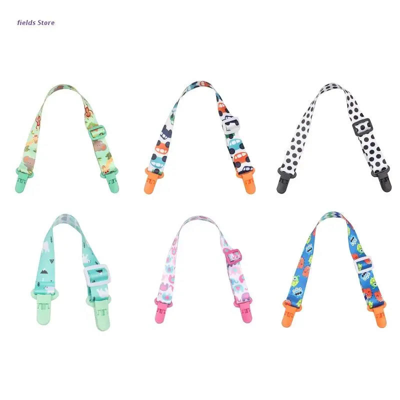 

Pacifier Chain Strap for Infant Teething Toy Organizer Personalized Burp Bib Clip Teether Chewing Toy Storage for Crib