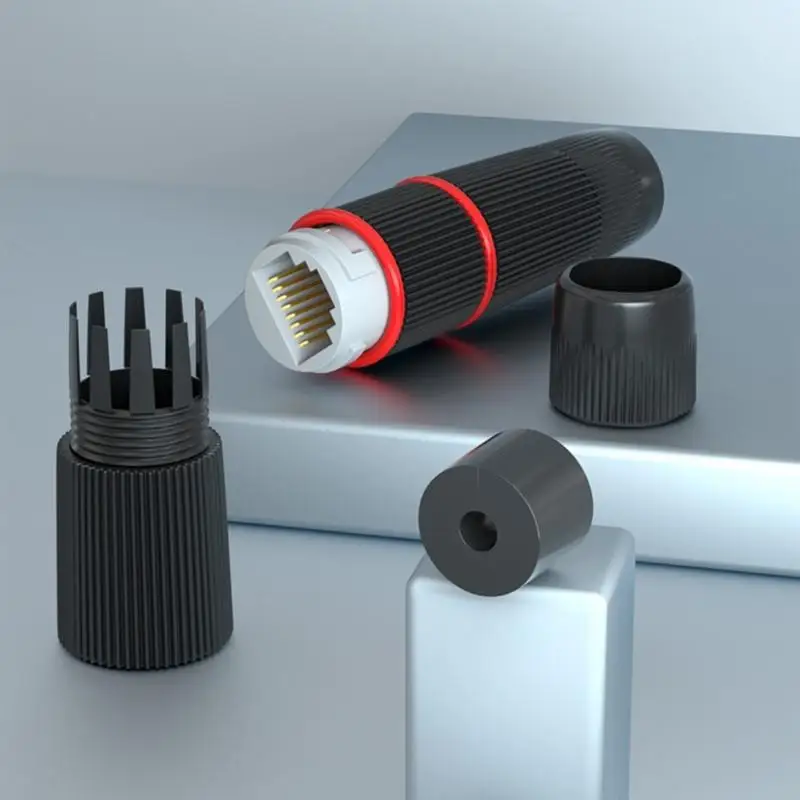 RJ45 водонепроницаемый IP67 Ethernet сетевой кабельный разъем прямой открытый