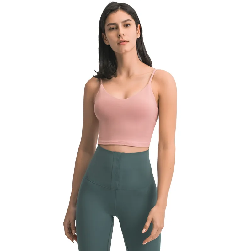 

Luluwomen Solid Color Vest Yoga Shirt Gym Sports T-Shirt Sexy V-Neck Women Underwear Soft Breathable Healthy Fashionable Simple