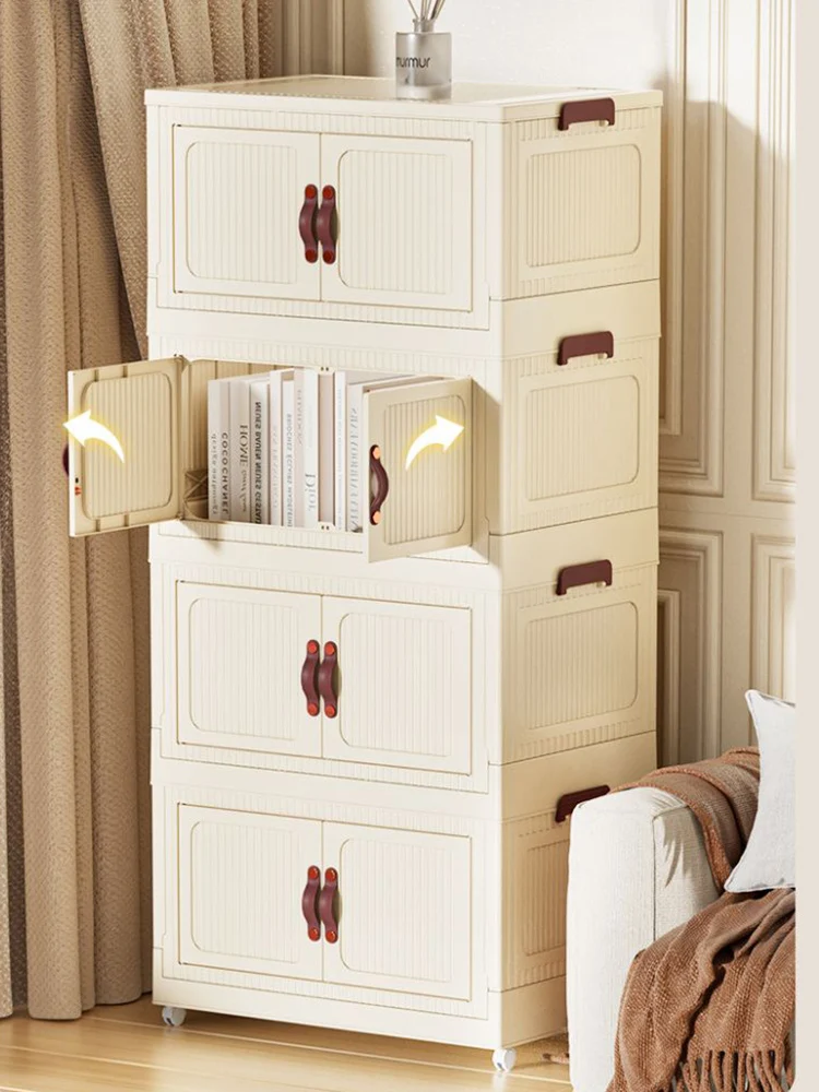 Складной шкаф для хранения 45-75 см вместительный бытовой одежды игрушек напольный