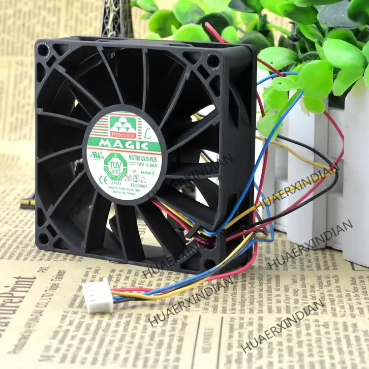 Новая модель, 8 см, 12 В, 0,66 А, 4: ШИМ Комплект для сборки охлаждающего вентилятора