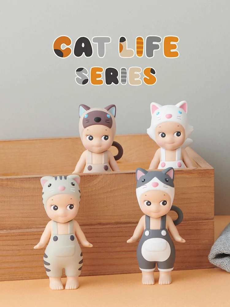 

Sonny Angel Meow ежедневная серия, японская кошка, искусственная Аниме фигурки, игрушки, милые хипперы, мультяшная коробка сюрпризов, сумка угадай, специальная коробка
