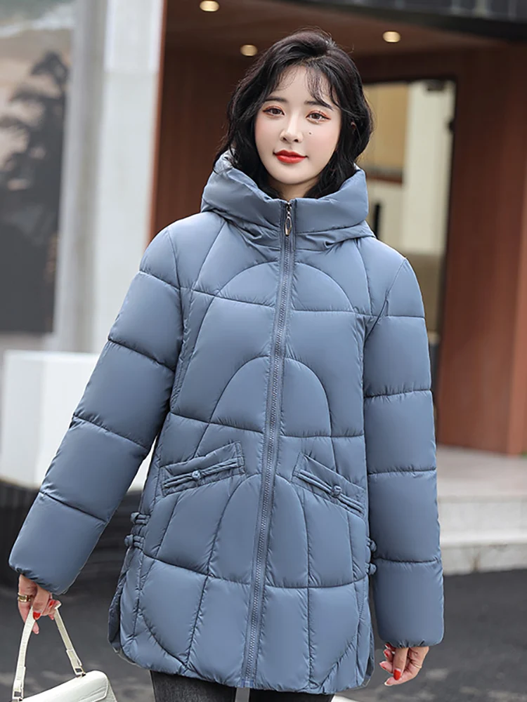 AOSSVIAO 2023 New Women Winter Jacket Long Warm Parkas Female Thicken Coat Cotton Padded Parka Jacket Hooded Outwear