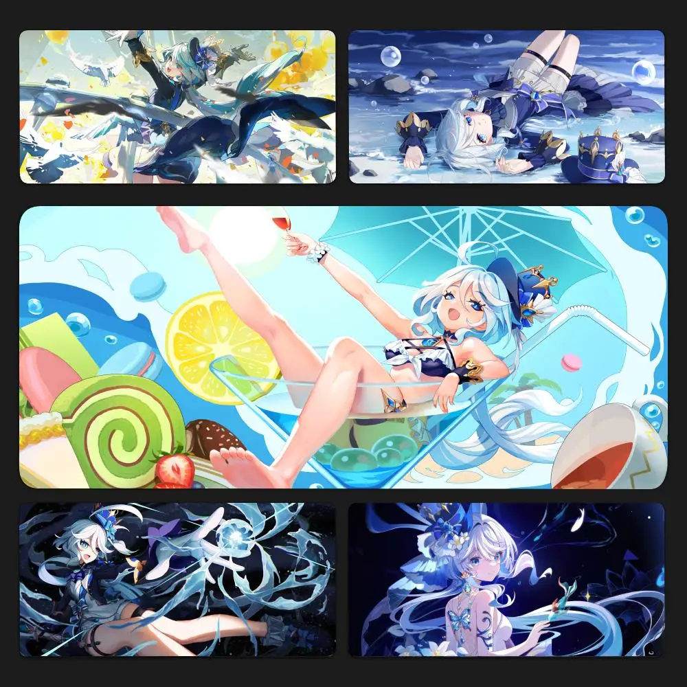 

Furina Focalors Genshin Impact Anime Girl Mousepad Large Gaming Mouse Pad LockEdge Thickened Computer Keyboard Table Desk Mat