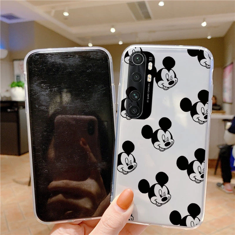 for Xiaomi Mi Note 10 Note10 Lite CC9 Pro Phone Case Mickey Minnie Mouse Daisy Donald Duck Stitch Clear Soft Transparent Cover images - 6