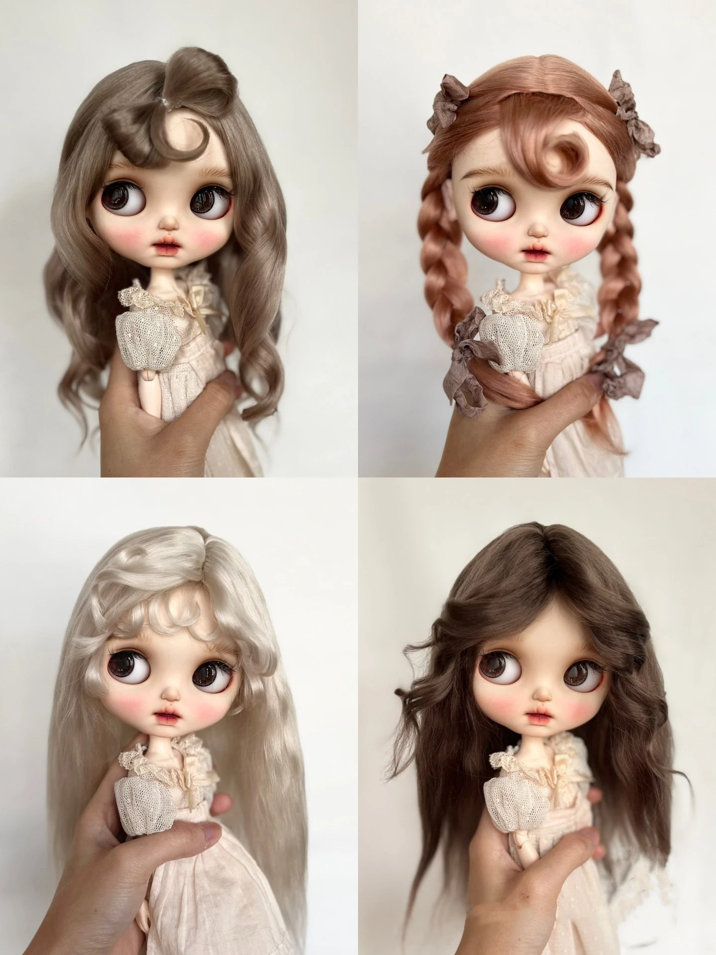 

Кукольные парики для Blythe Qbaby Mohairsculpt, микрообъёмные кудри, размер головы 9-10 дюймов, бесплатная доставка