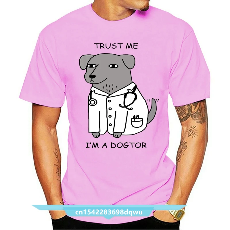 

Мужская летняя футболка с коротким рукавом Trust Me I'm A Dogtor 2021