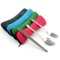 fashion portable cutlery cloth bag flip cutlery box kitchen accessories student home storage bag