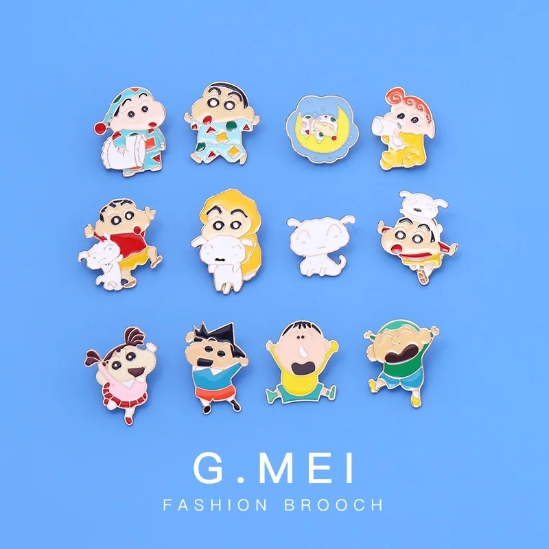 

Japanese ins creative cute crayon small new Brooch female couple pin cartoon badge new fashion accessories