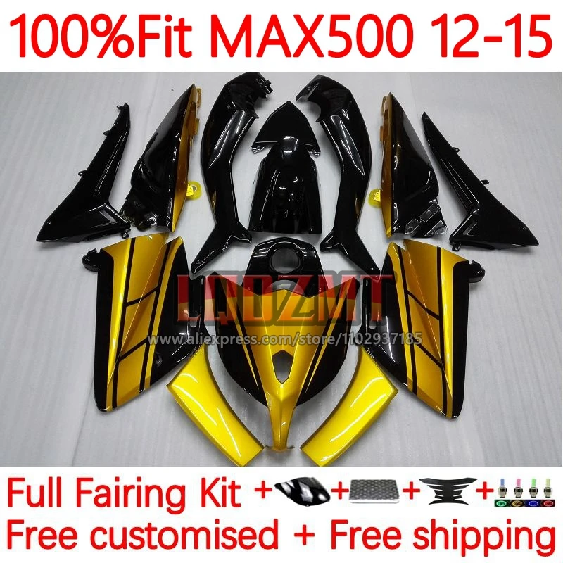 

Injection Golden black Fairing For YAMAHA MAX-500 TMAX500 TMAX T MAX 500 MAX500 2012 2013 2014 2015 T-MAX500 12 13 14 15 33No.11