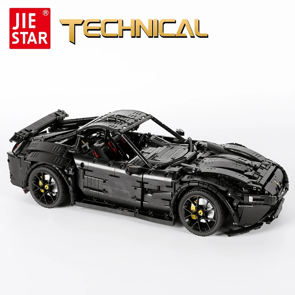

91102 JIESTAR высокотехнологичный Moc F12 супер автомобиль черный гоночный автомобиль модель RSR Кирпичи Строительные блоки для мальчиков Игрушки 3097...