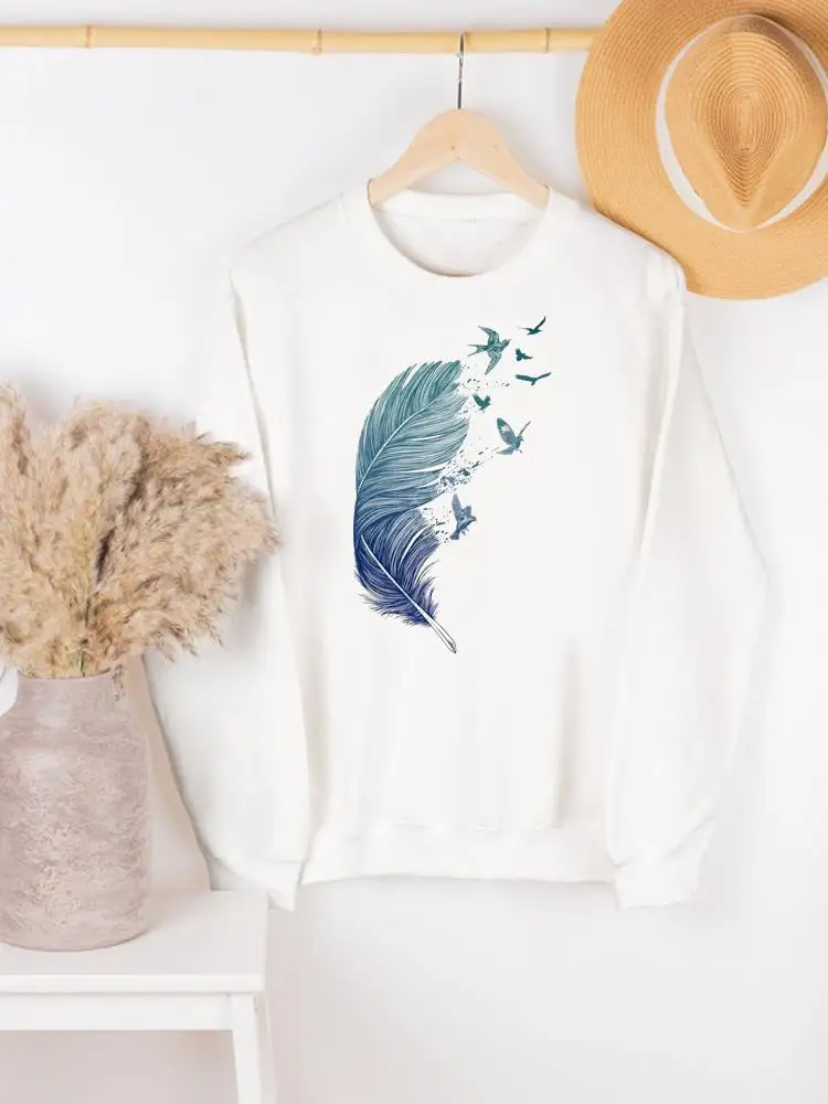 

Watercolor Father Trend Lady Print Fall Autumn Fashion Woman Women Pullovers Clothing Hoodies Female Spring Graphic Sweatshirts