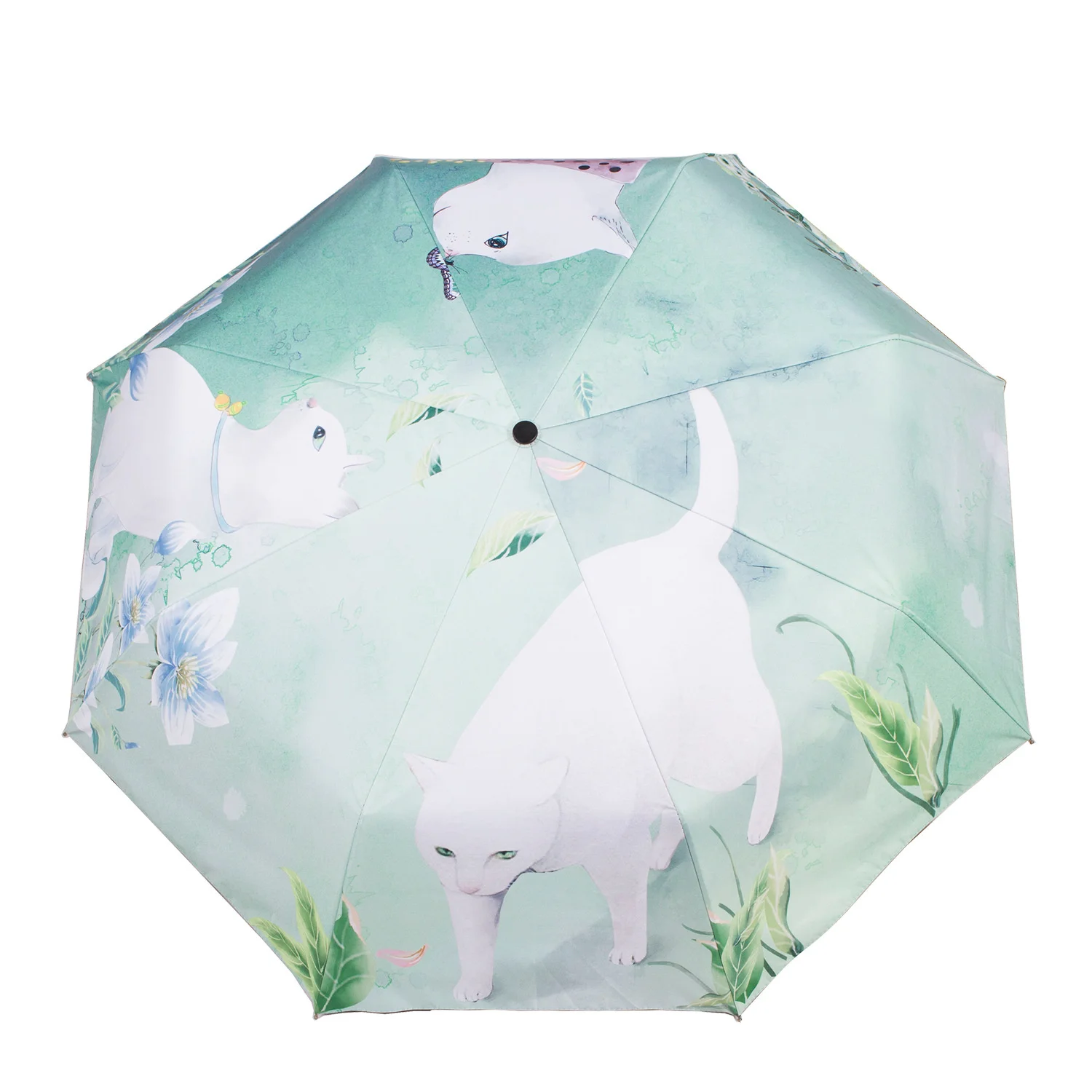 

Creative Lazy Cat Automatic Umbrella Digital HD Printing Folding Windproof Umbrella Sun Parasolka
