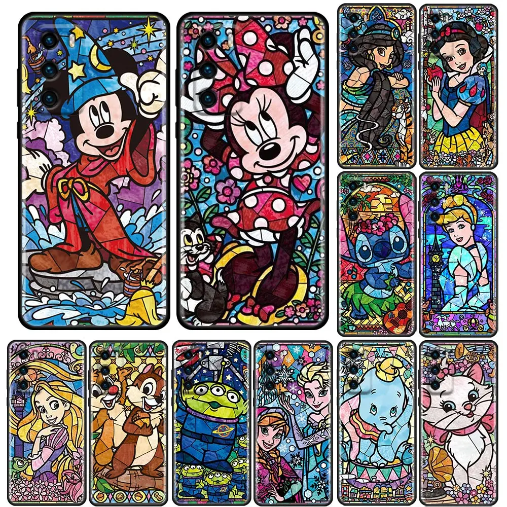 

Phone Case for Huawei P10 P20 P30 P40 Lite P50 Pro Plus P Smart Z Soft Silicone Case Cover Anime Mosaic Stitch Princes