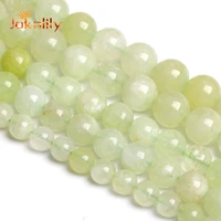 6810mm prehnites quartz beads natural stone round loose beads for jewelry making diy bracelet necklaces accessories 15 strand