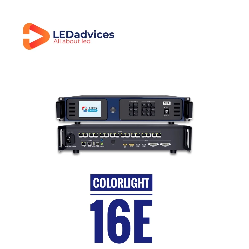 Видеопроцессор Colorlight X16E все-в-одном, профессиональный зеркальный дисплей, полноцветный, 10,48 миллионов пикселей, X7 X8 X16 X20