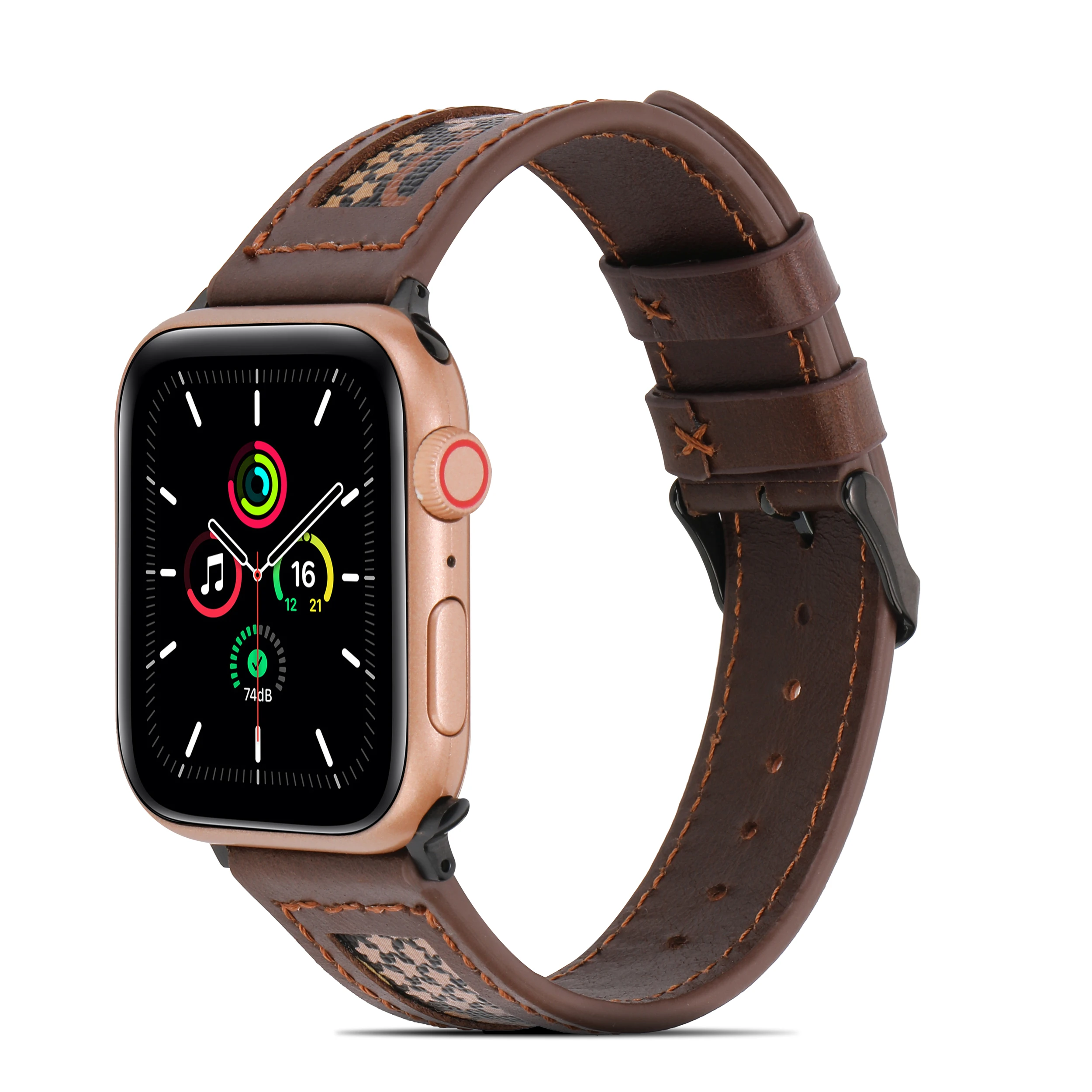

Leather strap for Apple watch 8 7 49mm 45mm 41mm Fashion printed smart watch wristband for iwatch 6 5 4 3 SE 44mm 42mm 40mm 38mm