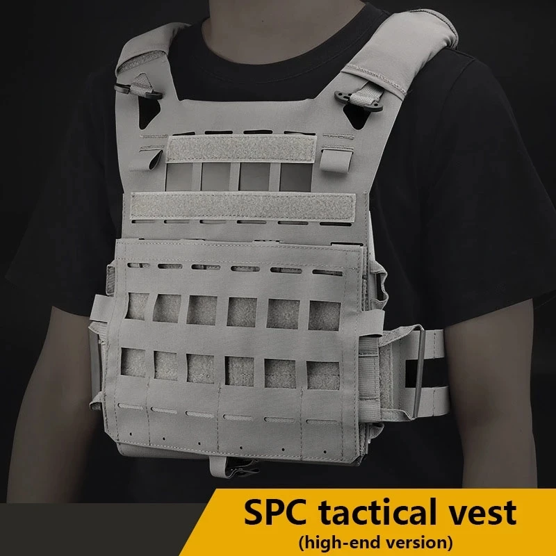 

Лазерная резка, легкий SPC Тактический жилет, высокое издание, ткань CORDURA, система MOLLE, быстрая разборка, тактический жилет