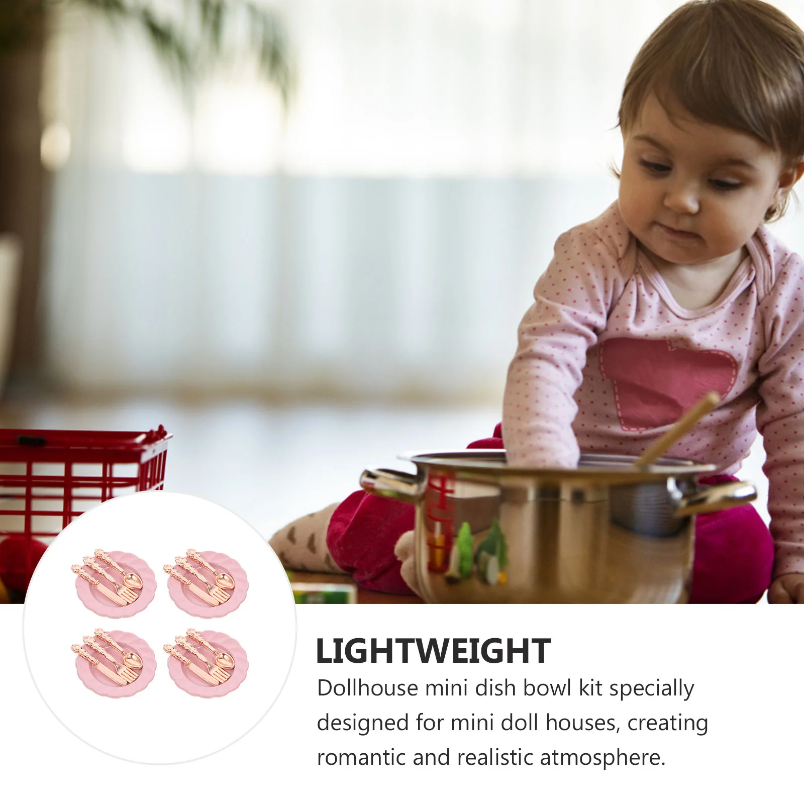 4 комплекта мини-столовых приборов миниатюрная обеденная тарелка для кукольного