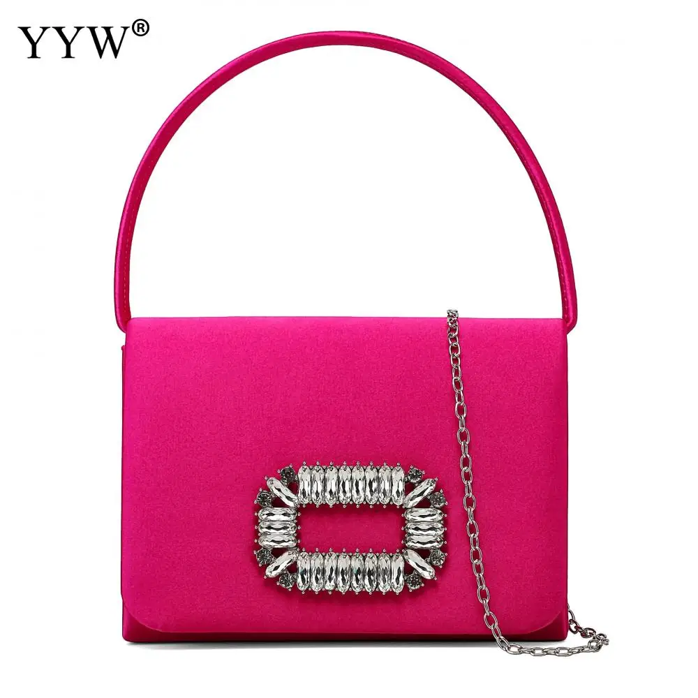 

Mini Women Evening Handbags Rhinestone Female Velvet Rose Red Clutch With Chain Wedding Formal Bantam Elegant Bags Classic Purse