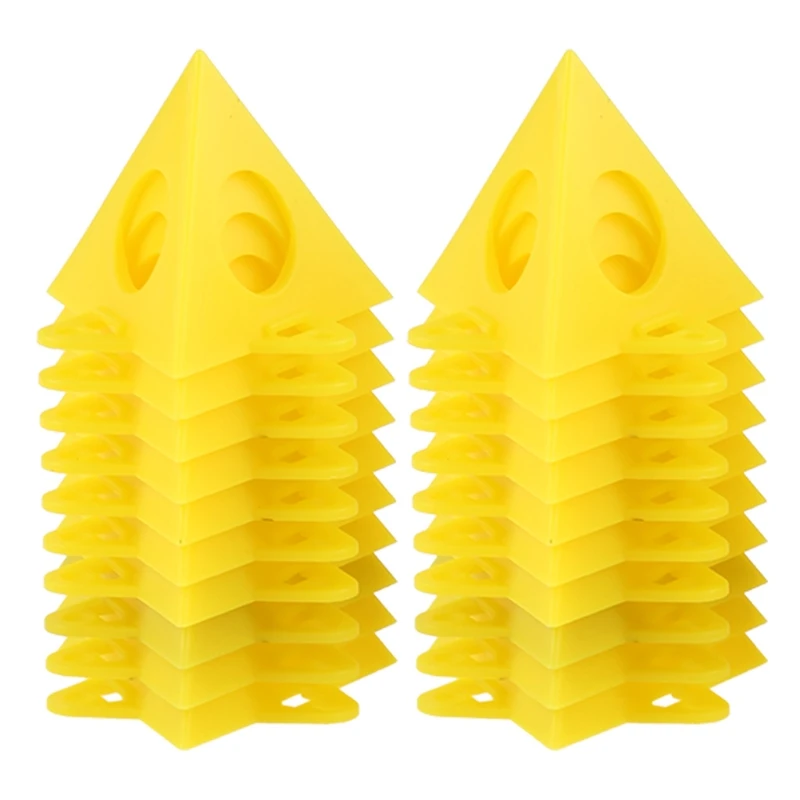 

Yellow Cone Painter Pyramid Elevated for a Cean Paint Job for Painters Work J2FA