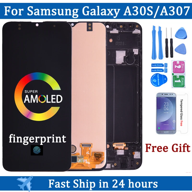 

Super Amoled 6.4'' Display For Samsung GALAXY A30S A307 LCD with Touch Screen Digitizer Assembly A307F A307FN A307G A307GN LCD