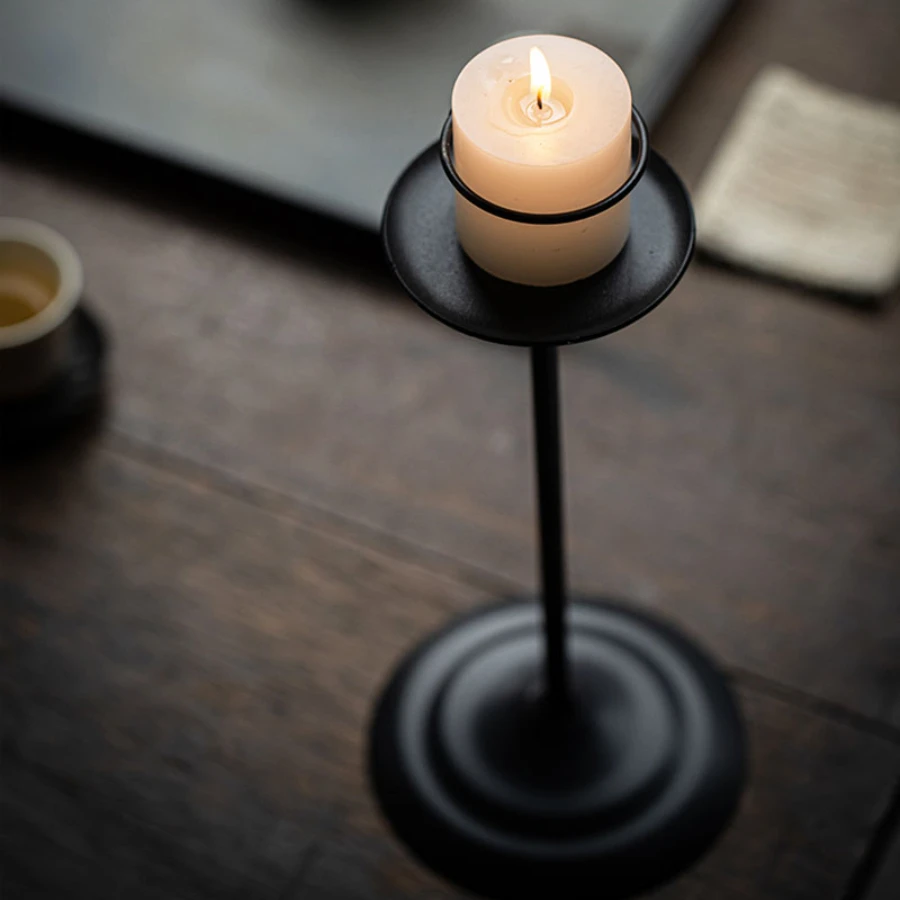 

Nordic Style Candlestick Decorations Living Room Vintage Chic Candle Holder Dinner Table Metal Centro De Mesa Home Decorations